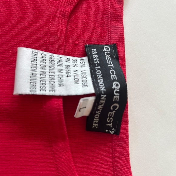 Joseph A. QU’EST-CE QUE C ‘ EST? Crew Neck Sweater Tank sz L - Picture 4 of 5